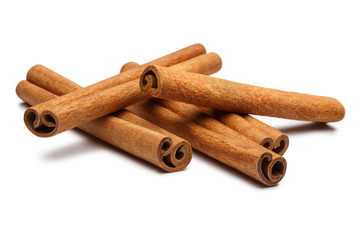 Cinnamon sticks, isolated on white background