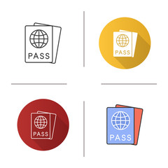 Fototapeta na wymiar International passport icon