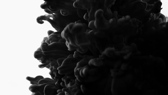 Ink Smoke Transition - Transition animation resembling ink or smoke. Black and white abstraction in the form of smoke