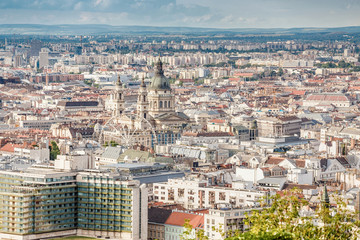 Naklejka premium Aerial view of the Budapest city