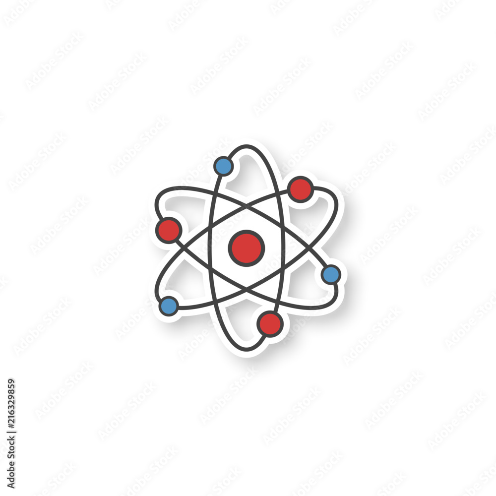 Aufkleber atom structure patch