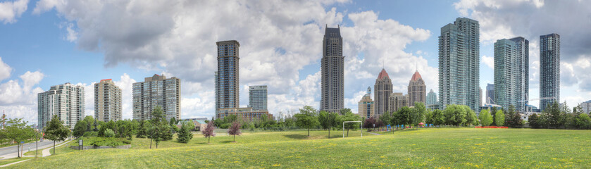 Panorama of the Mississauga, Ontario city center
