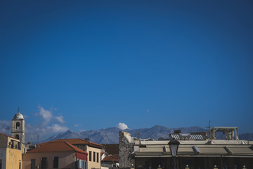 Fototapeta premium Mountains behind Chania