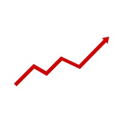 Abstract financial chart with arrow