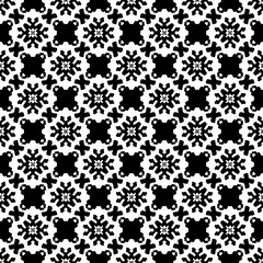 Obraz premium Retro geometric pattern in repeat. Fabric print. Seamless background, mosaic ornament, vintage style.