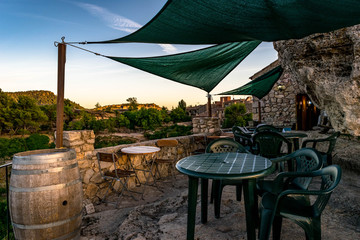 Cliff-top restaurant, Siurana.