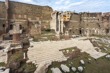 Roman forum. Imperial forum of Emperor Augustus. Rome, Italy