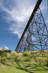 The Lethbridge Viaduct, commonly known as the High Level Bridge, was constructed between 1907 -1909 in Lethbridge, Alberta, Canada by Canadian Pacific
