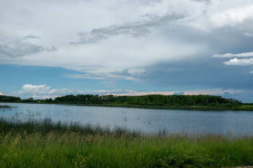 Marsh land in Saskatchewan, Canada.