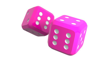 3d isolated game dices