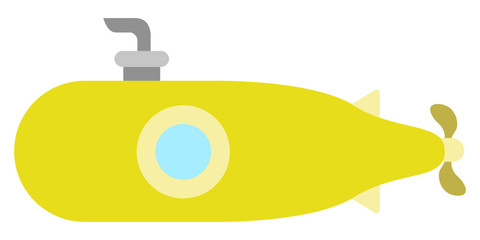 Isolated submarine toy icon