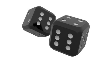 3d isolated game dices