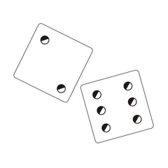 Isolated dice toy icon