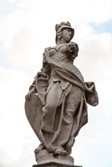 Fototapeta na wymiar Duomo square statue, Brescia, Italy