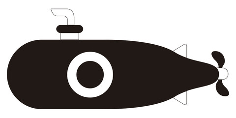 Isolated submarine toy icon