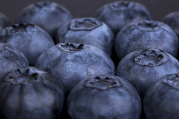 A bunch of blueberries