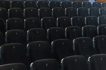 Seat rows in the cinema