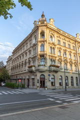 Fototapeta na wymiar Building in Zagreb in Croatia