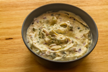 Bowl of home made tartar sauce
