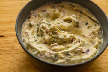 Bowl of home made tartar sauce