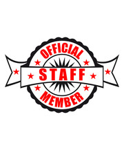 kreis rund stempel sticker official aufgeklebt staff member crew mitglied mitarbeiter security team party feiern spaß freunde wichtig vip cool text