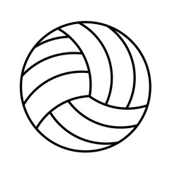 Volleyball ball icon on white