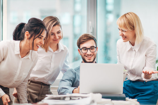 Colleagues Discussing Project at the Office