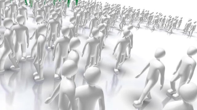 Italy map and flag made out of people
