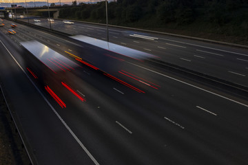 Night traffic on the motorway