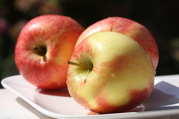 Delicious fresh apple. Tasty fruits.