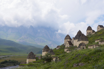 City of the dead. Medieval necropolis. Dargavs. Republic of North Ossetia, Russia