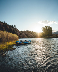 Fototapeta na wymiar Colorado River Rafting Sunset