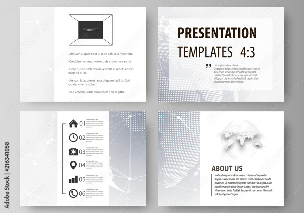 Aufkleber the minimalistic abstract vector illustration of the editable layout of the presentation slides desi