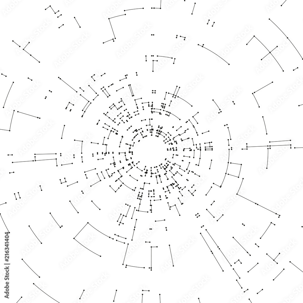 Poster connecting lines and dots on white background. abstract network connection design concept. technolog