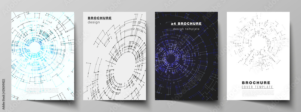 Aufkleber the vector layout of a4 format cover mockups design templates for brochure, flyer, booklet, report. 