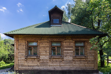 Fototapeta na wymiar Typical wooden country house in Russia