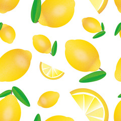 Motif lumineux, jaune, sur le thème de l& 39 été d& 39 illustrations de citron avec une texture de grain, isolé sur fond blanc