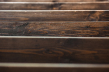 Wooden staircase.Wood texture