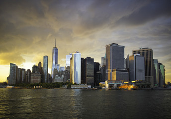 Obraz premium Panoramę centrum Nowego Jorku Manhattan