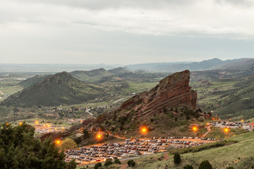 Red rocks during rainstorm 3