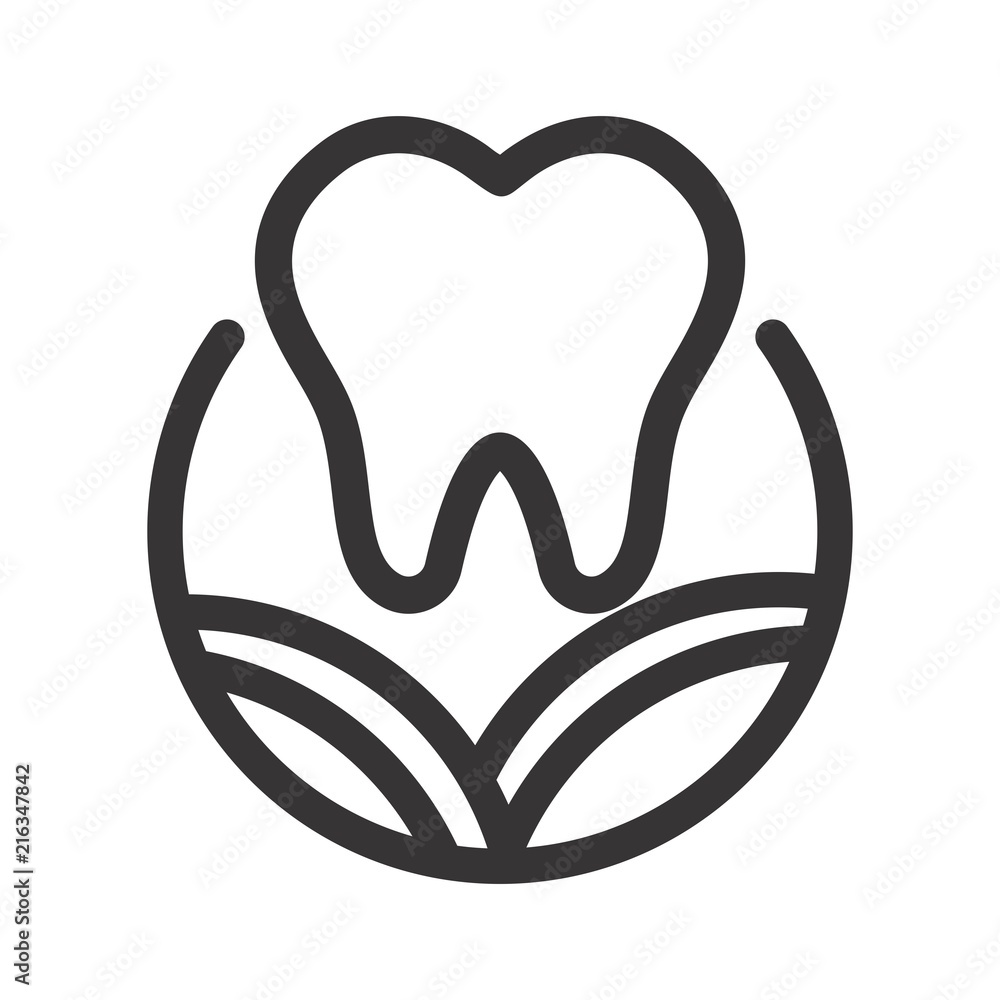 Canvas Prints dental logo. dentist icon. orthodontic symbol. vector eps 08.