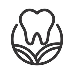 Dental logo. Dentist Icon. Orthodontic symbol. Vector eps 08.