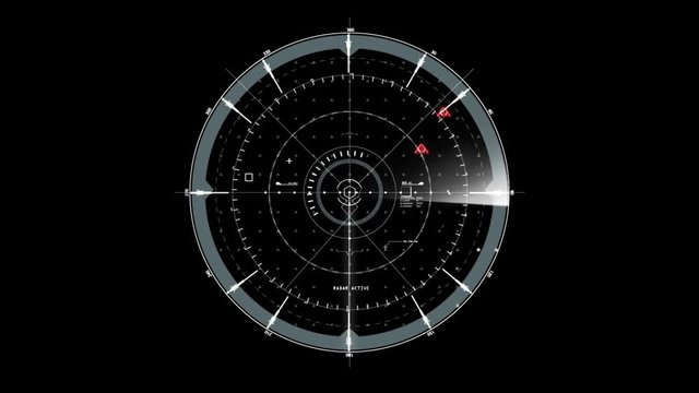White Orange HUD Radar Interface Motion Graphic Element