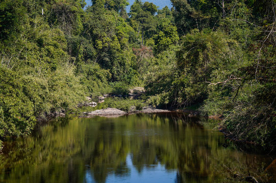 The river to Haew Narok waterfall in Khao Yai National Park