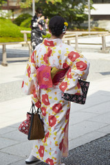 Fototapeta na wymiar Traditional Japanese costume 