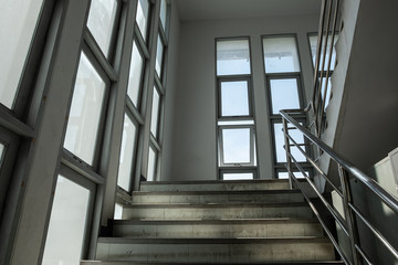 The staircase and glass