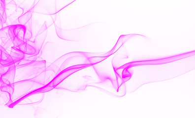 Beautiful pink smoke abstract on white background