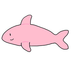 ピンク色のイルカ