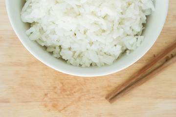 cooked white basmati rice  bowl natural food