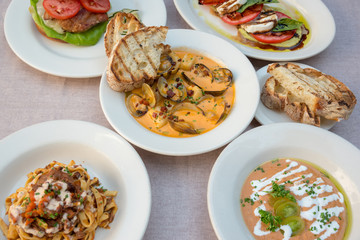 Assorted Italian food